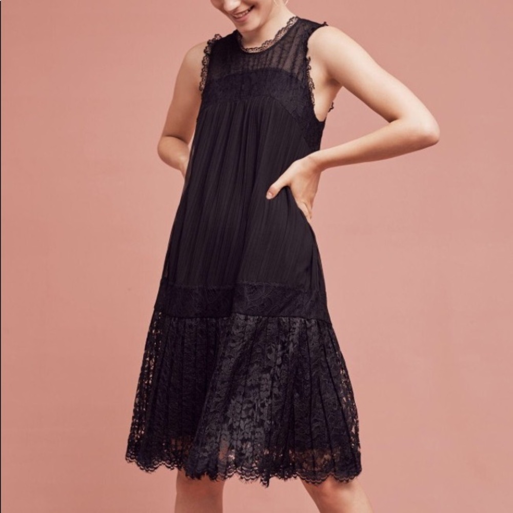 Anthropologie (Floreat) Lace Dropwaist Dress
